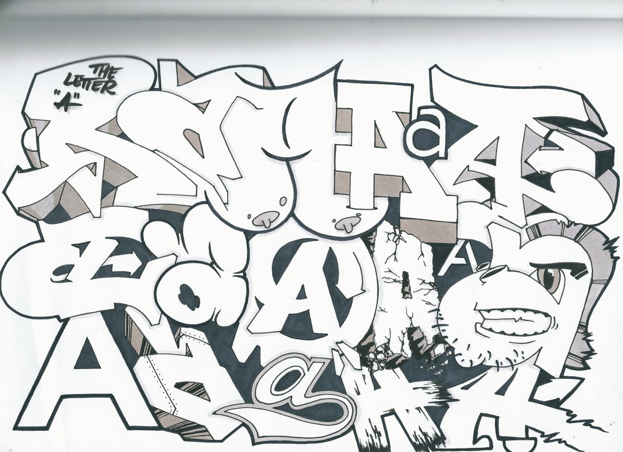 Graffiti Sketch - Photo by Beyond - The, Letter, A (2013)
