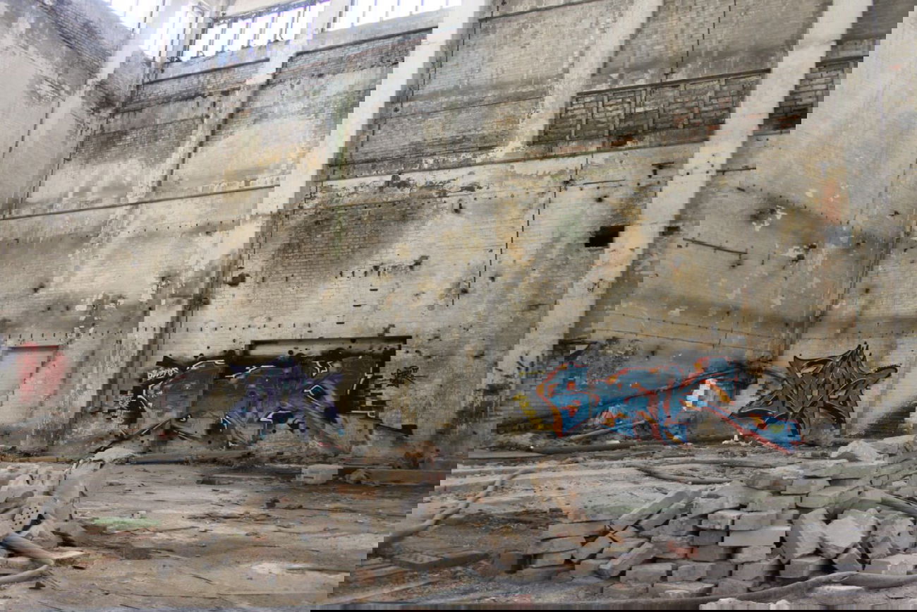 Graffiti Wall in Deutschland - Photo by BiTE - Jahok, Saik, Ruine (2014)