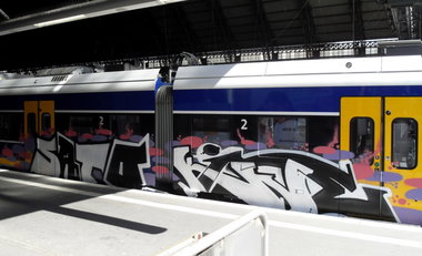 Graffiti Train in bremen - Photo by Bigchill - sato, kine (2011)