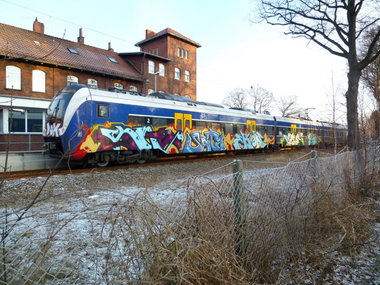 Graffiti Train in bremen - Photo by Bigchill - nk, jbcb, pws (2011)