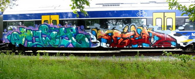Graffiti Train in Bremen - Photo by Bigchill - howy, niek (2013)
