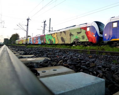 Graffiti Train in Bremen - Photo by Bigchill - kine, beast, sho2 (2011)