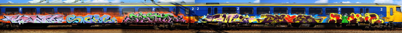 Graffiti Train - Photo by Bigchill - kine, scie, sato