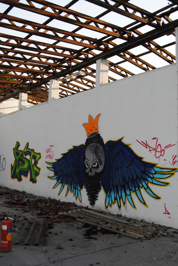 Graffiti Wall in Mainz - Photo by Bimmelbahn - AMRU, CZAR, PIEO (2011)