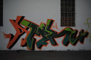 Graffiti Wall in Mainz - Photo by Bimmelbahn - AMRU, BT (2011)