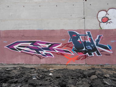 Graffiti Wall in Severodonetsk - Photo by Bionik - NID, CREW (2013)