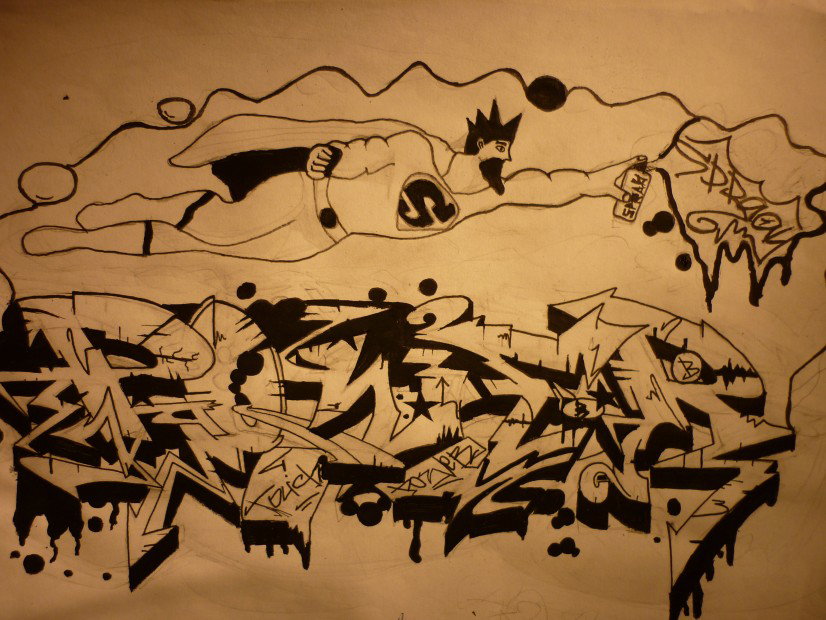Graffiti Sketch in Kyiv - Photo by Bird - Bird (2013)