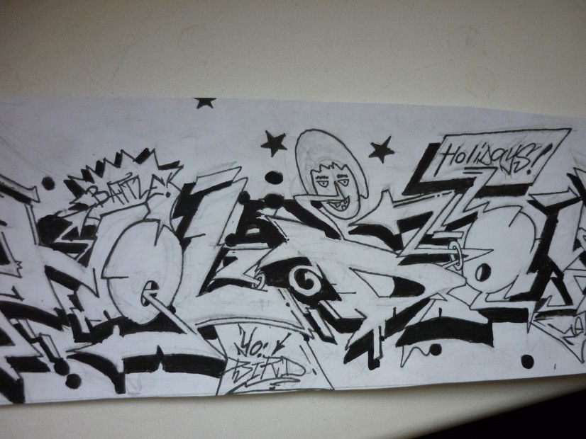 Graffiti Sketch in Kyiv - Photo by Bird - Bird