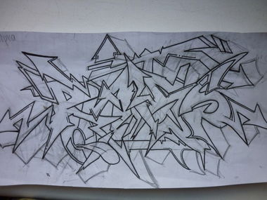 Graffiti Sketch in Kyiv - Photo by Bird - Bird (2012)