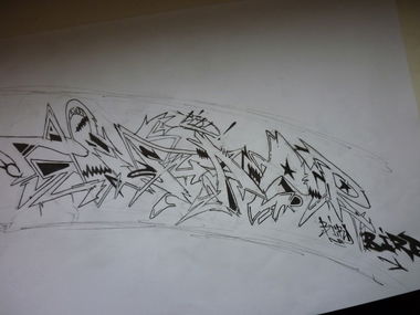 Graffiti Sketch in Kyiv - Photo by Bird - Gnaer, Bird (2013)