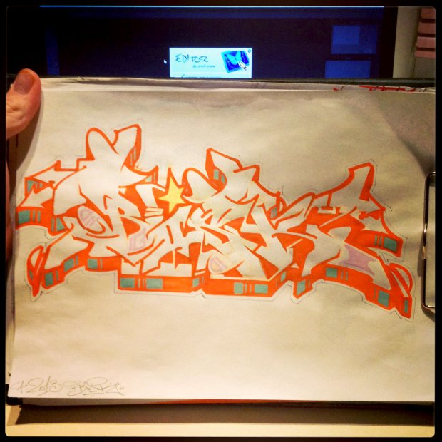 Graffiti Sketch in Ukraine - Photo by Bisk - bisk