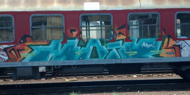 Graffiti Train - Photo by Bitumen - Mote, Bratislava