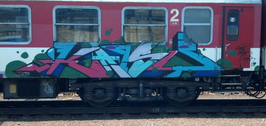 Graffiti Train - Photo by Bitumen - Kalsy, Bratislava