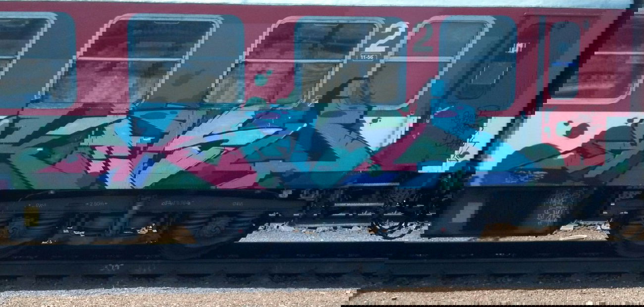 Graffiti Train - Photo by Bitumen - Kalsy, Bratislava