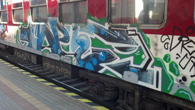 Graffiti Train - Photo by Bitumen - Cape, Bratislava