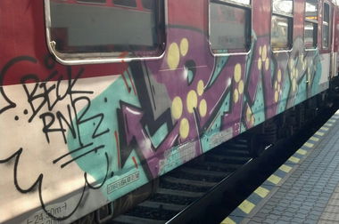 Graffiti Train - Photo by Bitumen - RNR, Bratislava