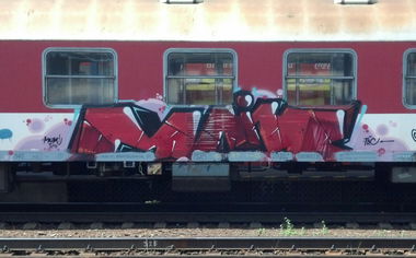 Graffiti Train - Photo by Bitumen - Mair, Bratislava
