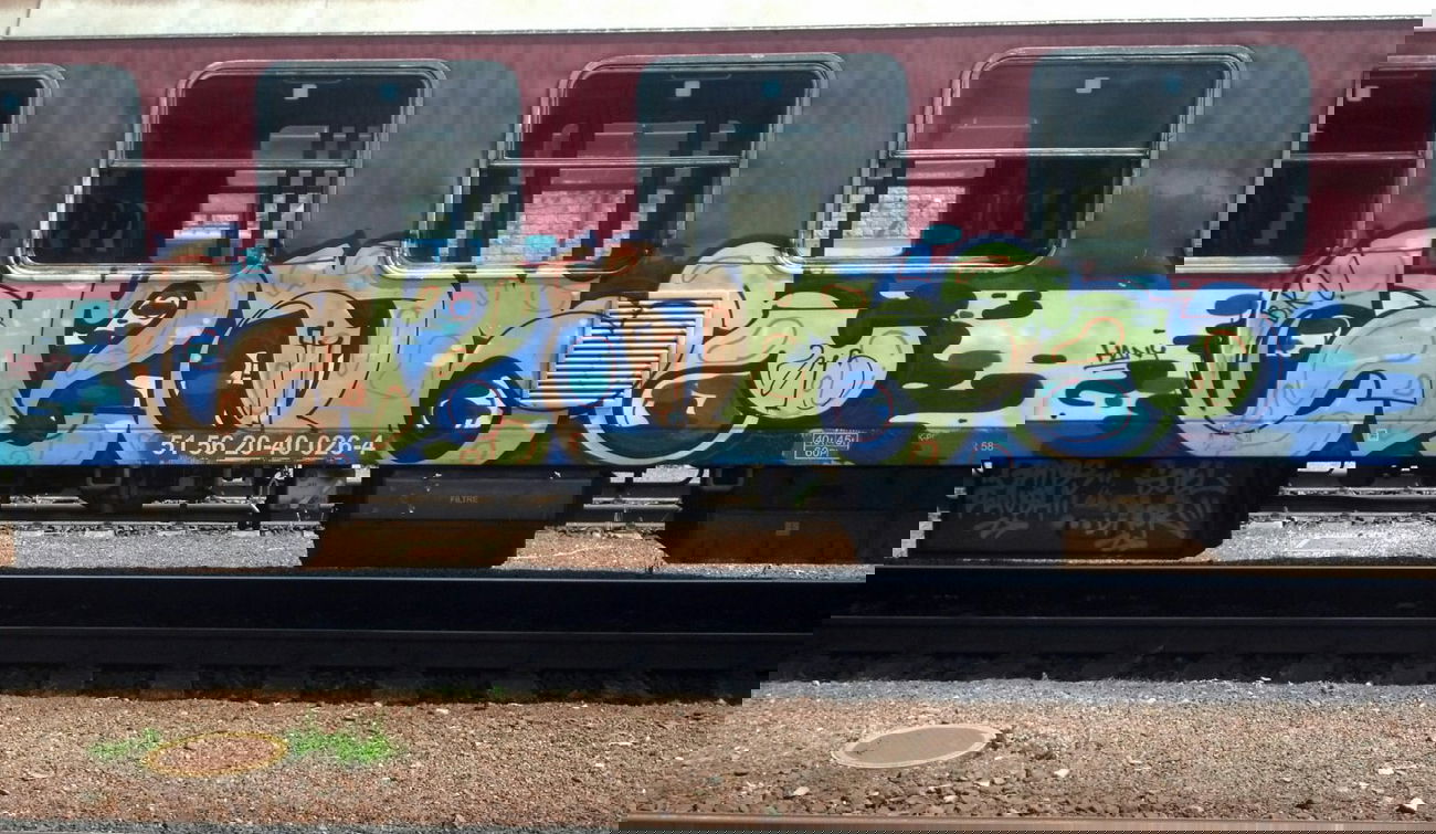 Graffiti Train - Photo by Bitumen - GNASO, Bratislava