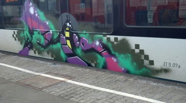 Graffiti Train - Photo by Bitumen - Rois, Hamm