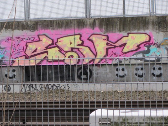 Graffiti Bombing - Photo by BlackMamba - SRF, Trainline, Sternschanze (2014)