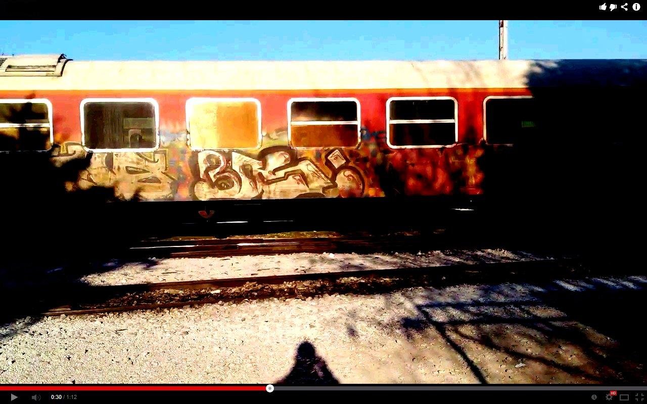 Graffiti Train in Athens - Photo by BnSer - Athens, Greece, Bns (2013)