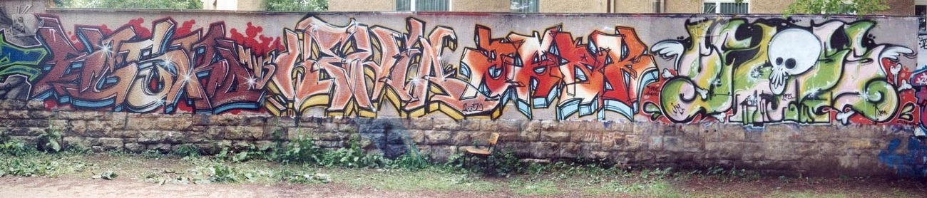 Graffiti Wall in Halle - Photo by BobBockwurst - Resko, Kenia, Zerk (2009)