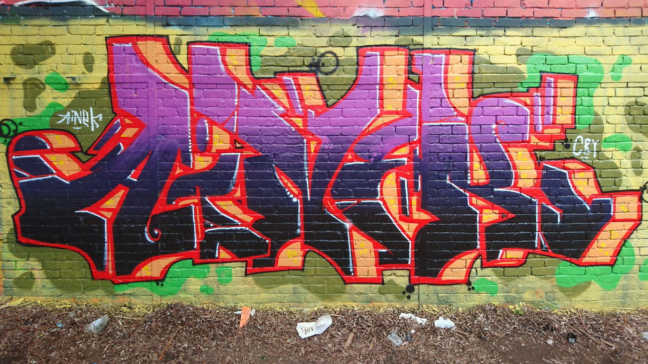 Graffiti Wall in Hamburg  - Photo by BobBockwurst - Ainek (2017)