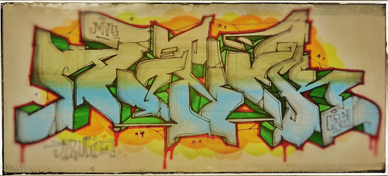 Graffiti Sketch in Hamburg  - Photo by BobBockwurst - Ainek (2017)