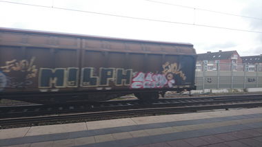 Graffiti Train in Hamburg  - Photo by BobBockwurst (2017)