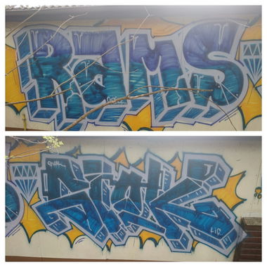 Graffiti Bombing in Hamburg - Photo by BobBockwurst - RAMS, GLOK (2009)