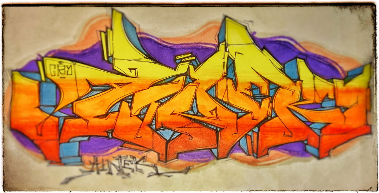 Graffiti Sketch in Hamburg  - Photo by BobBockwurst - Ainek (2017)