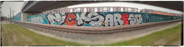 Graffiti Bombing in Hamburg  - Photo by BobBockwurst - MOR, NICKS, ARESD (2017)