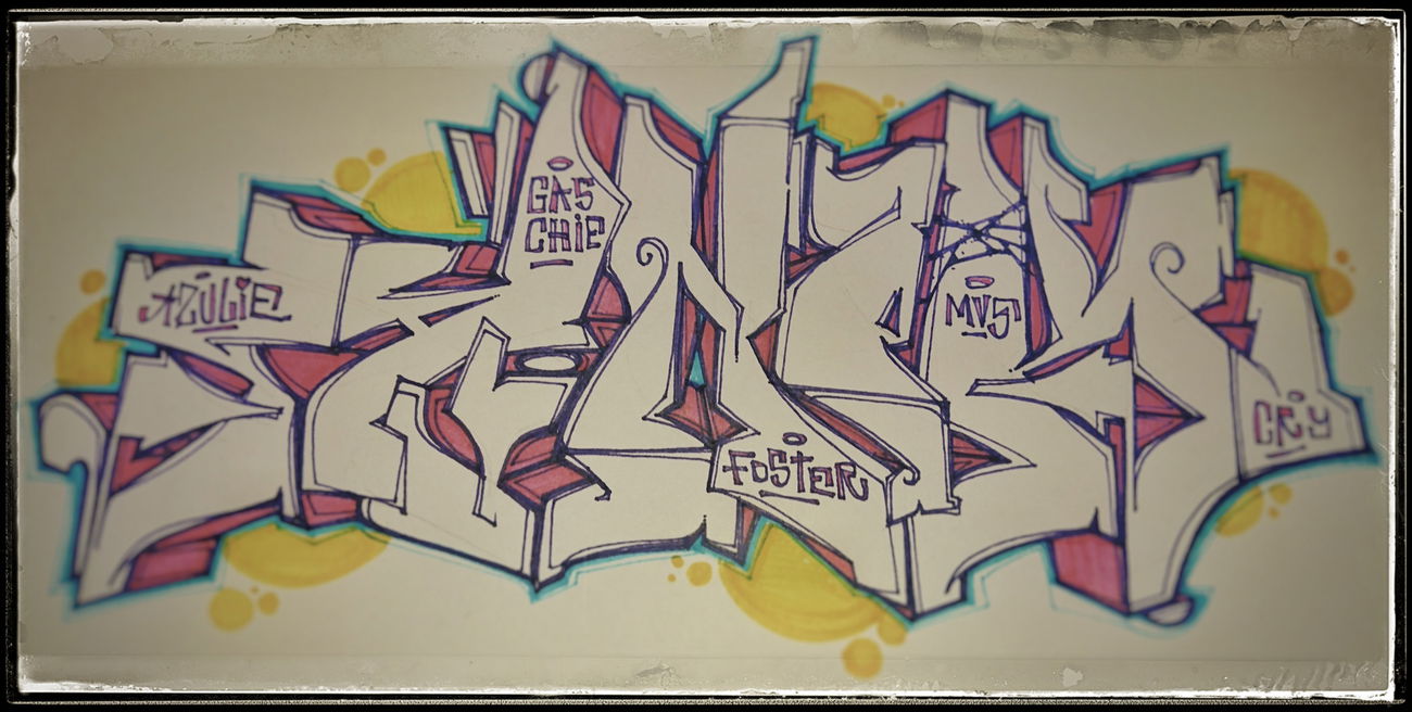 Graffiti Sketch in Hamburg  - Photo by BobBockwurst - Ainek (2017)