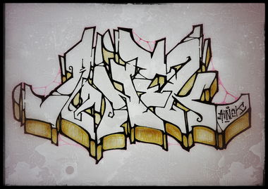 Graffiti Sketch in Hamburg  - Photo by BobBockwurst - Ainek, Hamburg, Kenia (2017)