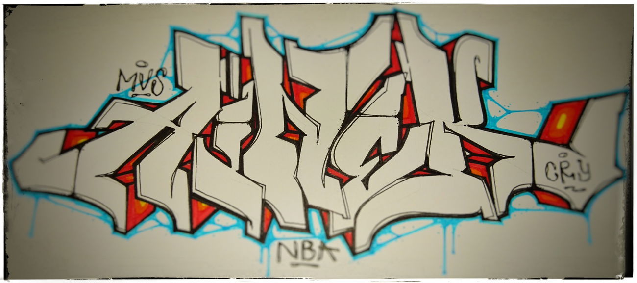 Graffiti Sketch in Hamburg  - Photo by BobBockwurst - Ainek (2017)