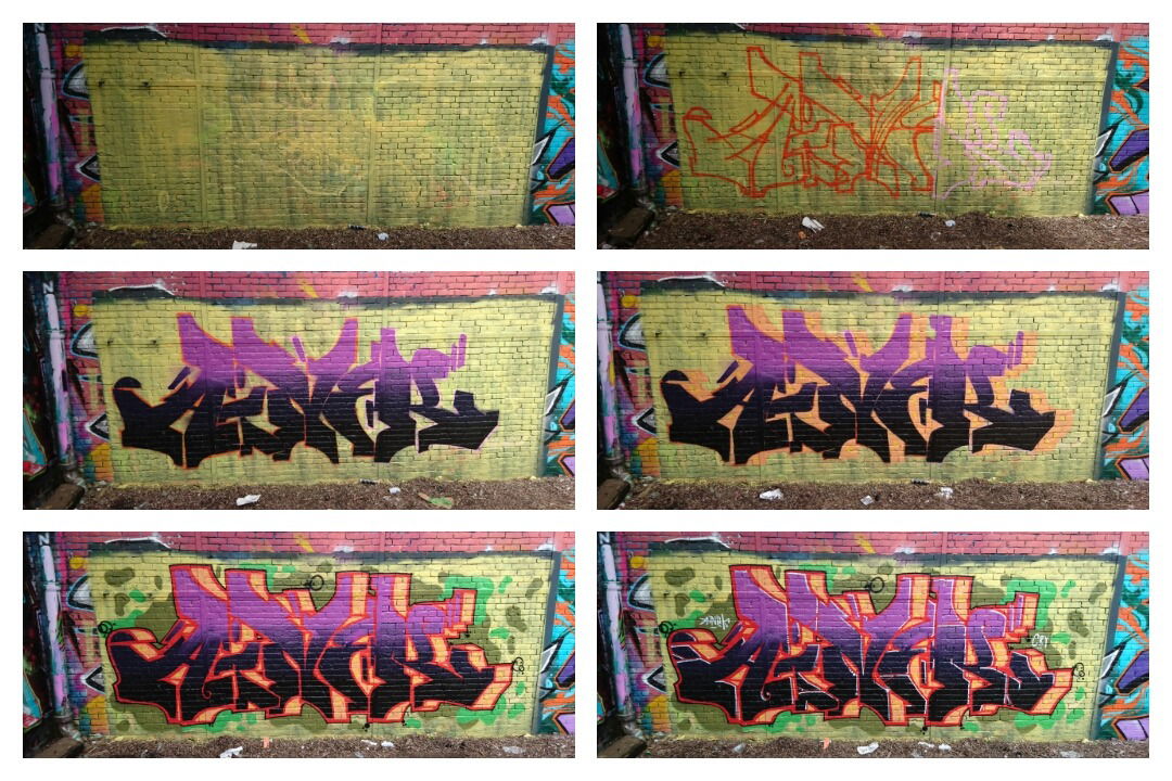 Graffiti Wall in Hamburg  - Photo by BobBockwurst - Ainek (2017)