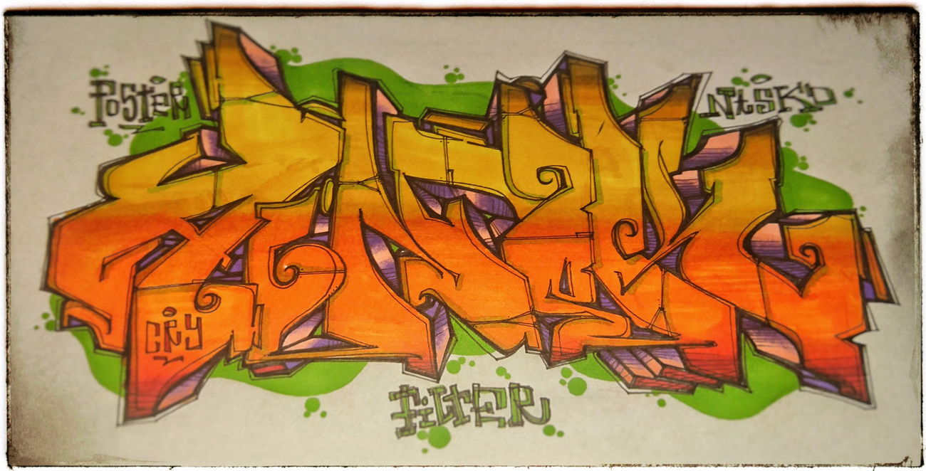 Graffiti Sketch in Hamburg  - Photo by BobBockwurst - Ainek (2017)