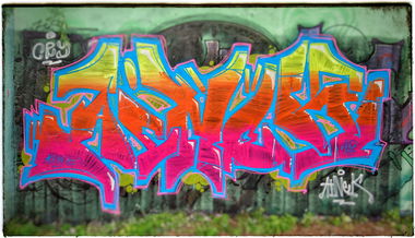 Graffiti Wall in Hamburg  - Photo by BobBockwurst - Ainek (2017)