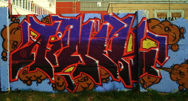 Graffiti Wall in Neubrandenburg - Photo by BobBockwurst - ainek, kenia, mvs (2007)