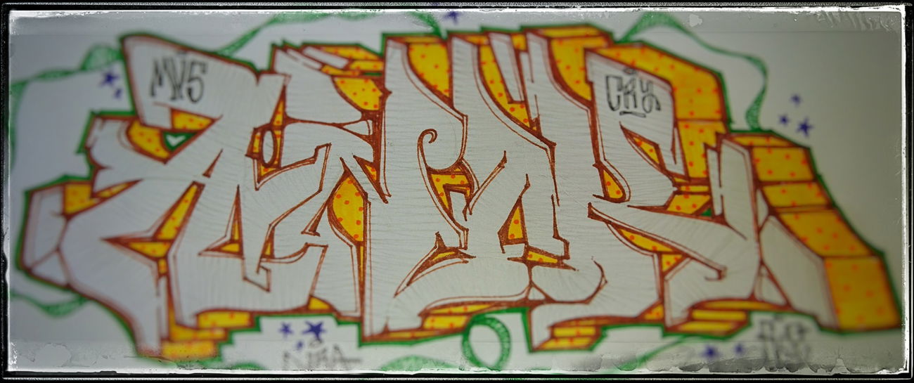 Graffiti Sketch in Hamburg  - Photo by BobBockwurst - Ainek, kenia, Hamburg (2017)