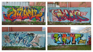 Graffiti Wall in Neubrandenburg  - Photo by BobBockwurst - Foster, Filter, nasko (2017)