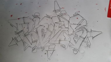 Graffiti Sketch - Photo by BoesER - simple, bvk, rdk (2015)