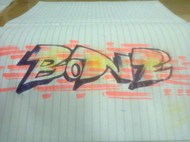 Graffiti Sketch - Photo by Bonez - Bone, Effect, bomb (2014)