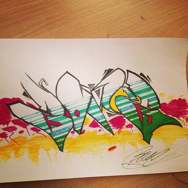 Graffiti Sketch - Photo by Bonez - bone, sketch, colours (2013)
