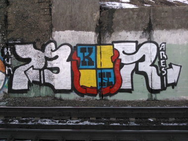 Graffiti Bombing in Saratov - Photo by Boroda - knsc, boroda, saratov