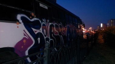 Graffiti Bombing in Moscow - Photo by BosakFool - Moscow, GAP, 42 (2014)