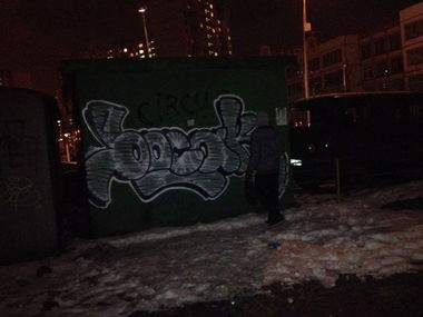 Graffiti Bombing in Mitino District - Photo by BosakFool - Russia, Moscow, SZAO (2014)