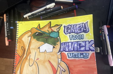 Graffiti Sketch in Almaty - Photo by BugZBuNNy