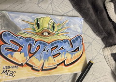 Graffiti Sketch in Almaty - Photo by BugZBuNNy