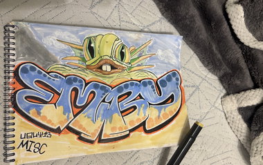 Graffiti Sketch in Almaty - Photo by BugZBuNNy